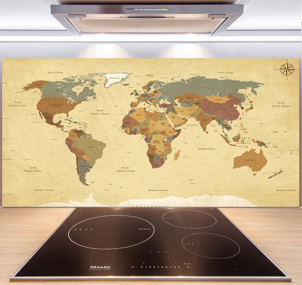 Cooker splashback Political map