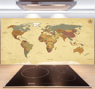 Cooker splashback Political map