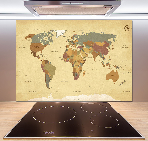 Cooker splashback Political map