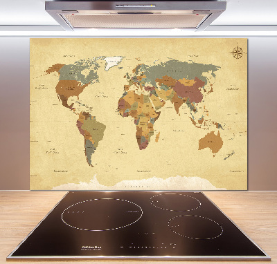 Cooker splashback Political map