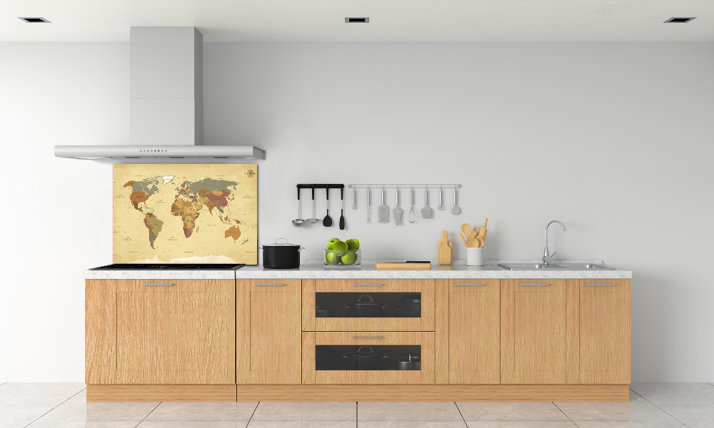 Cooker splashback Political map