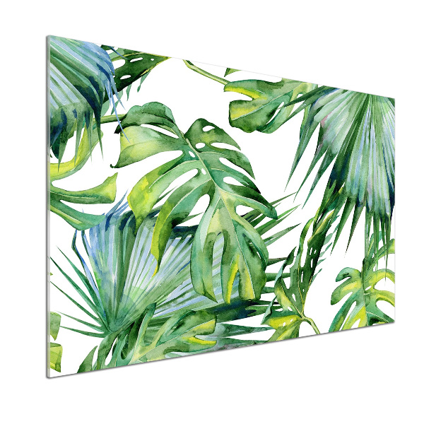 Cooker splashback Tropical leaves