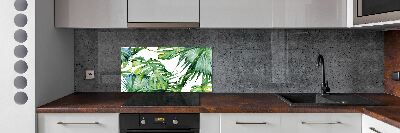 Cooker splashback Tropical leaves