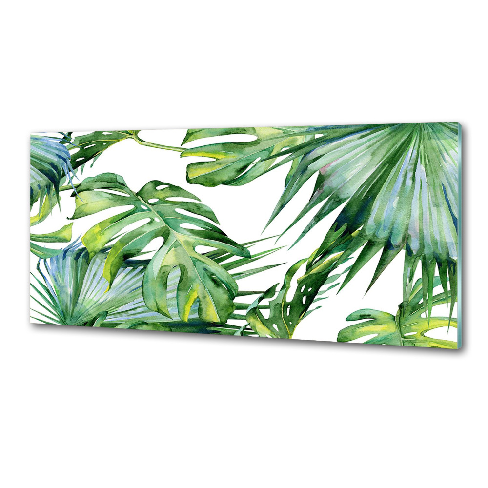 Cooker splashback Tropical leaves