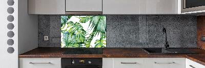 Cooker splashback Tropical leaves