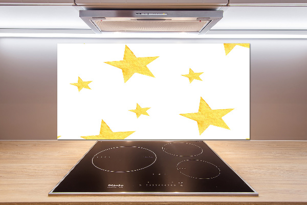 Kitchen splashback Yellow stars