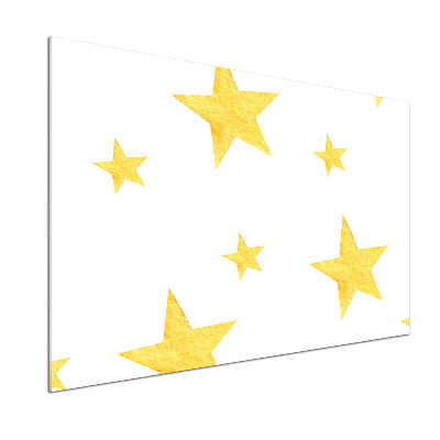 Kitchen splashback Yellow stars