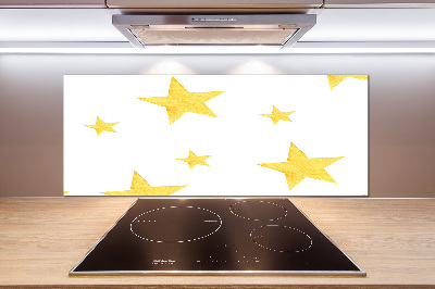 Kitchen splashback Yellow stars