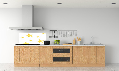 Kitchen splashback Yellow stars