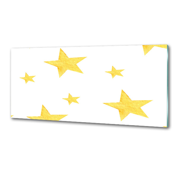 Kitchen splashback Yellow stars