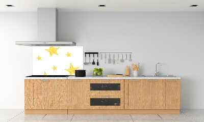 Kitchen splashback Yellow stars