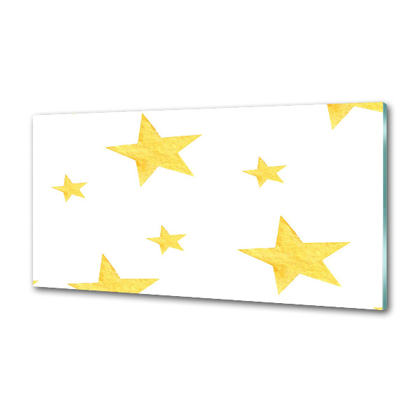 Kitchen splashback Yellow stars