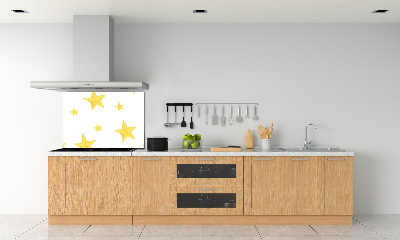 Kitchen splashback Yellow stars