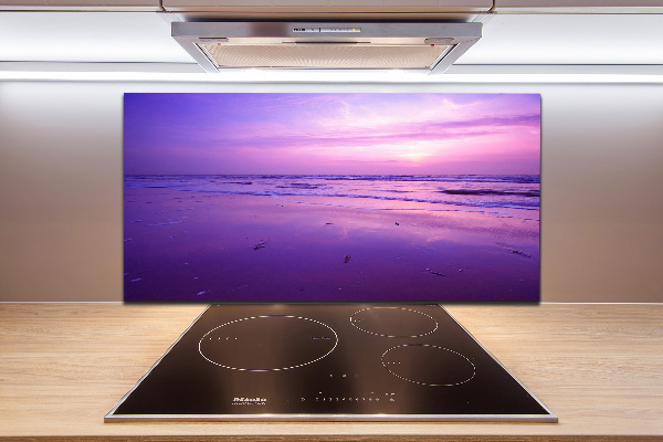 Kitchen wall panels Sunset sea