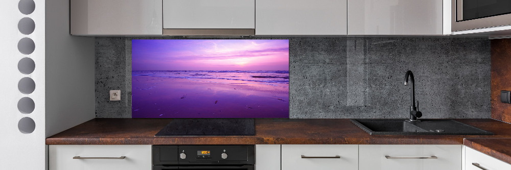 Kitchen wall panels Sunset sea