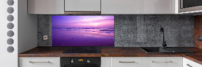 Kitchen wall panels Sunset sea