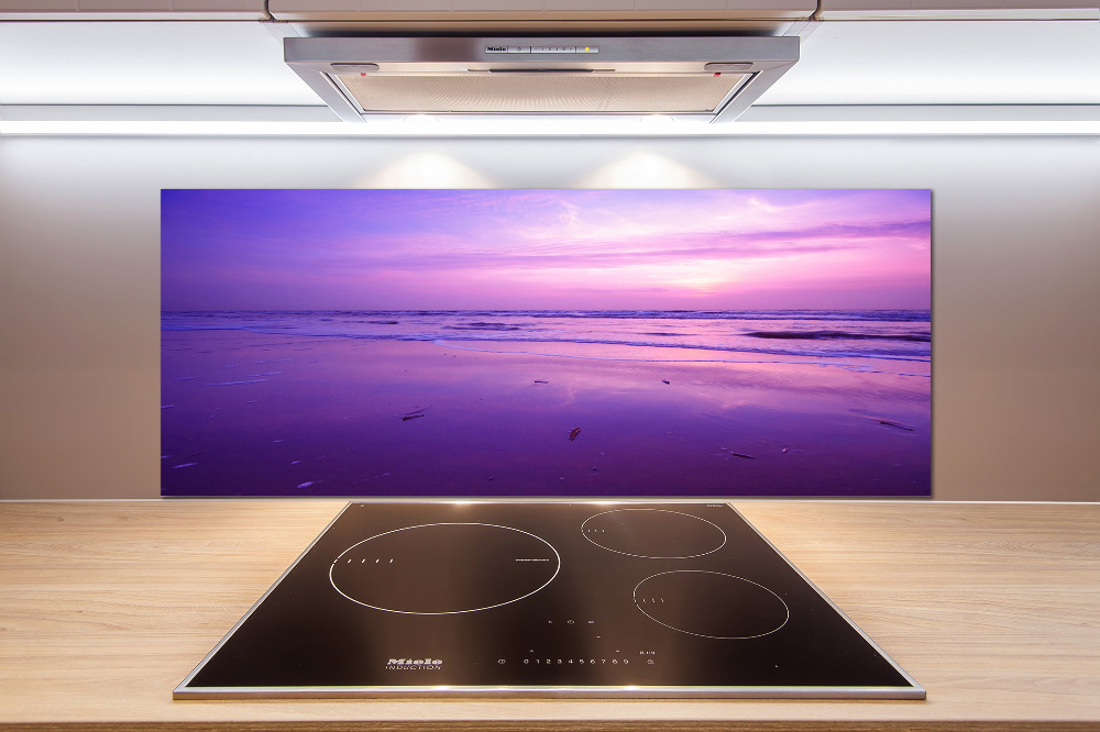 Kitchen wall panels Sunset sea