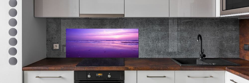 Kitchen wall panels Sunset sea