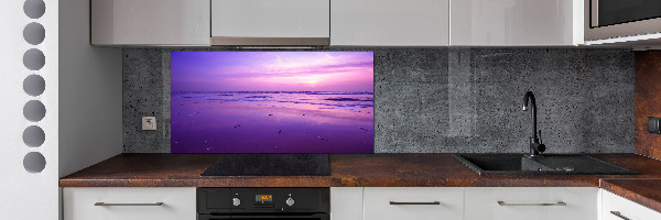 Kitchen wall panels Sunset sea