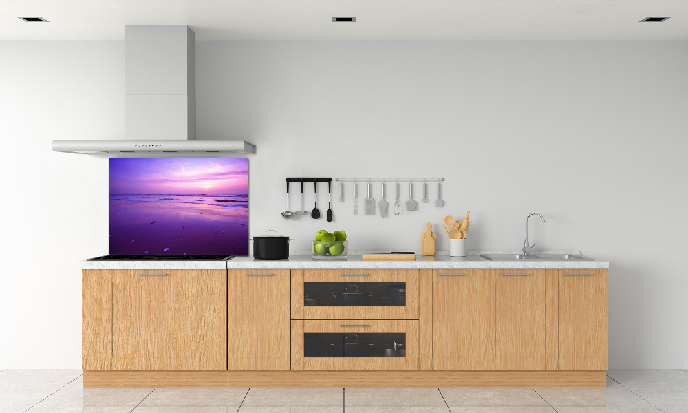 Kitchen wall panels Sunset sea