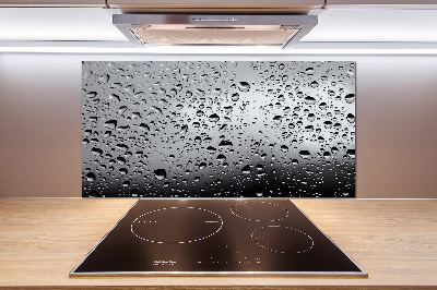 Glass splashback Drops of water