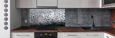 Glass splashback Drops of water