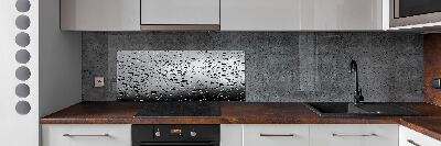 Glass splashback Drops of water