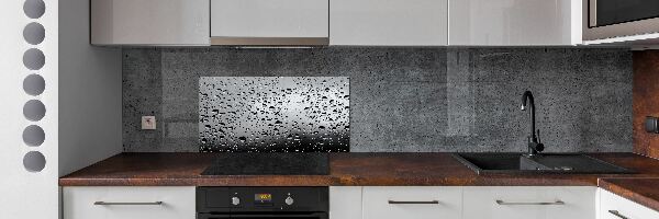 Glass splashback Drops of water