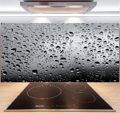 Glass splashback Drops of water