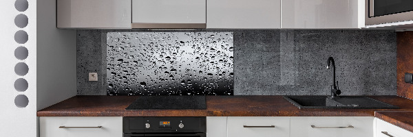 Glass splashback Drops of water