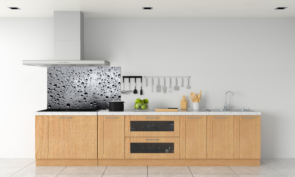 Glass splashback Drops of water