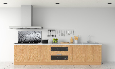 Glass splashback Drops of water