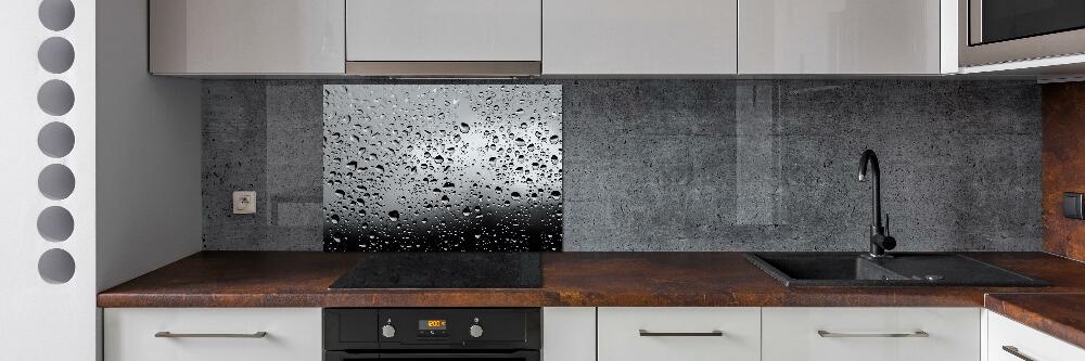 Glass splashback Drops of water