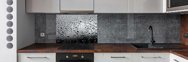 Glass splashback Drops of water