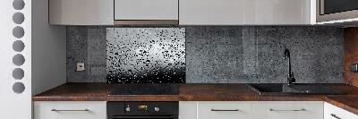 Glass splashback Drops of water