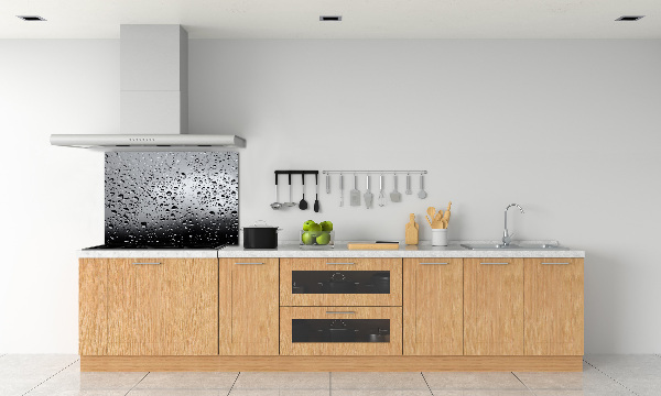 Glass splashback Drops of water