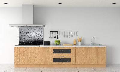 Glass splashback Drops of water