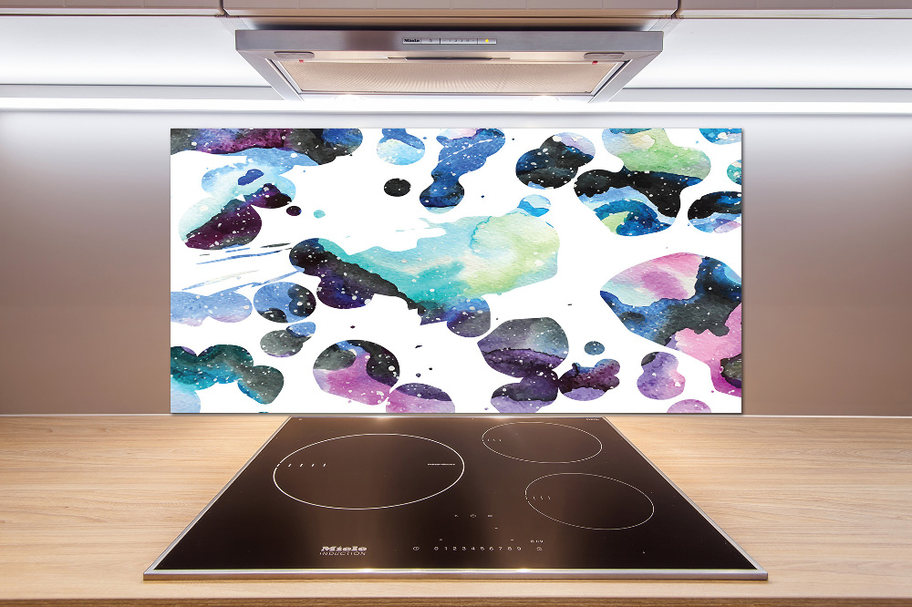 Kitchen splashback Colorful galaxy