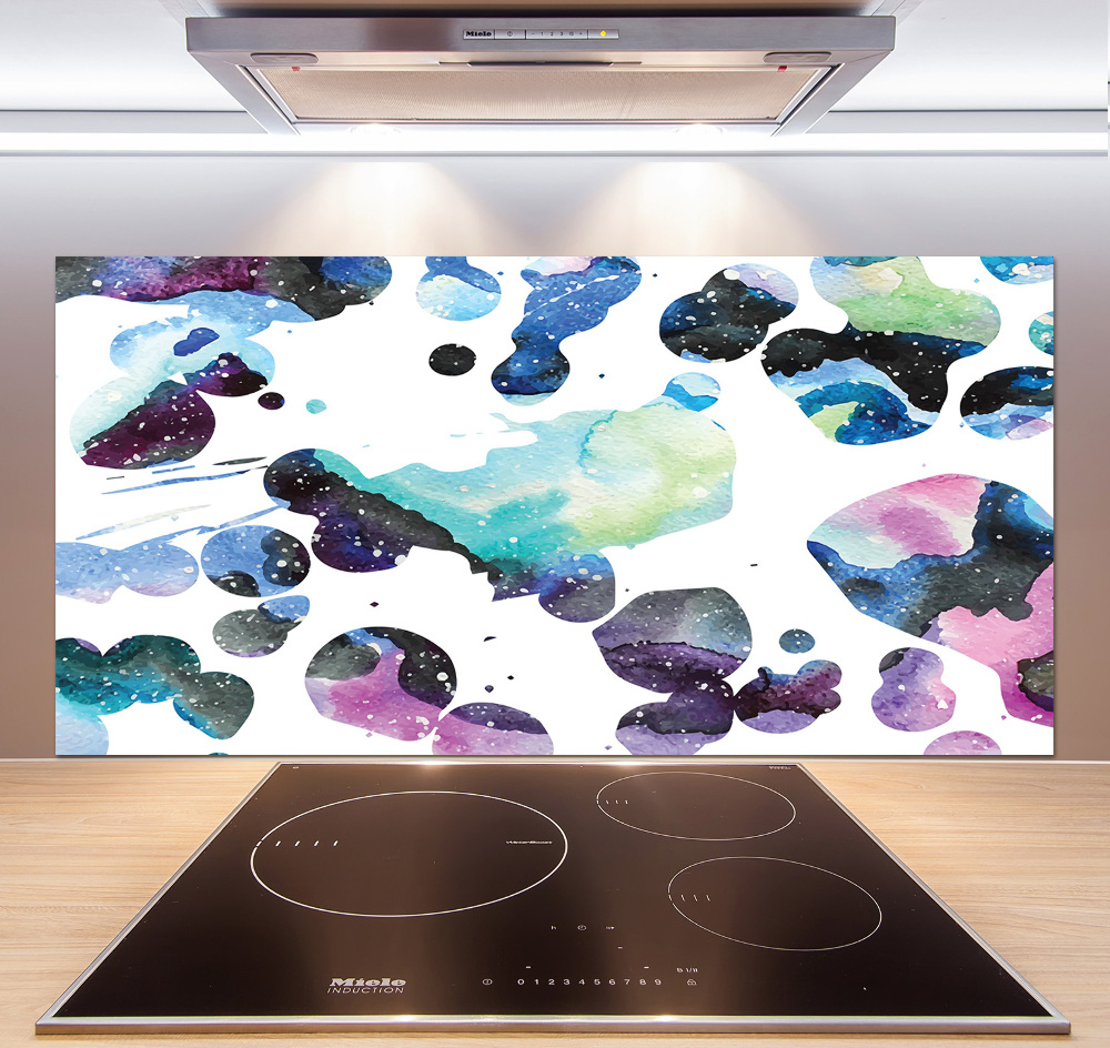 Kitchen splashback Colorful galaxy