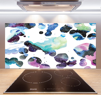 Kitchen splashback Colorful galaxy