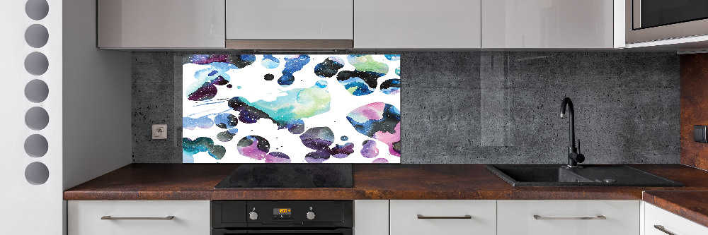 Kitchen splashback Colorful galaxy