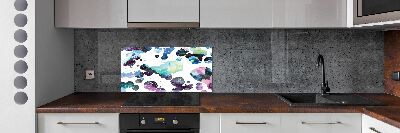 Kitchen splashback Colorful galaxy