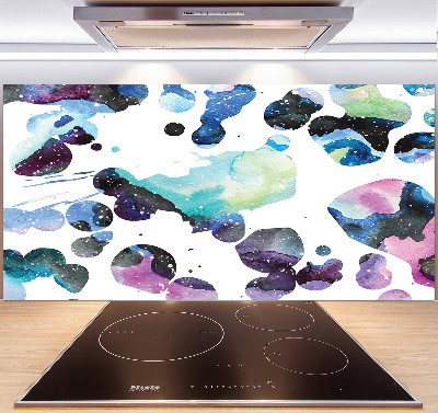 Kitchen splashback Colorful galaxy