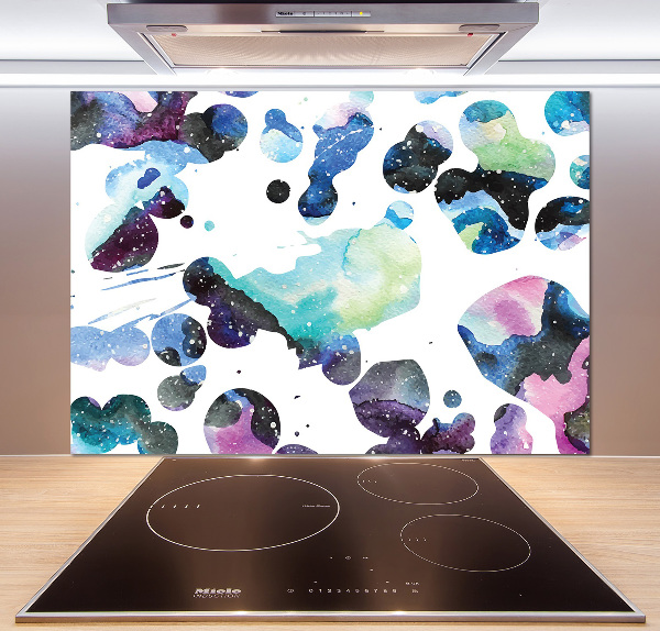 Kitchen splashback Colorful galaxy