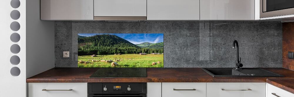 Kitchen splashback Sheep in the Tatra Mountains