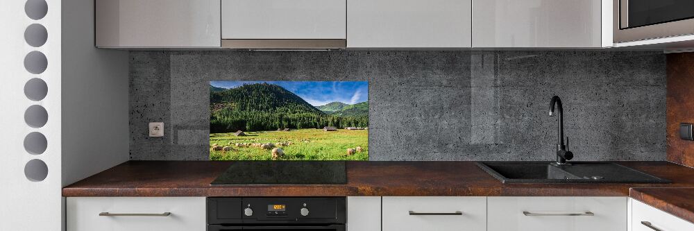 Kitchen splashback Sheep in the Tatra Mountains