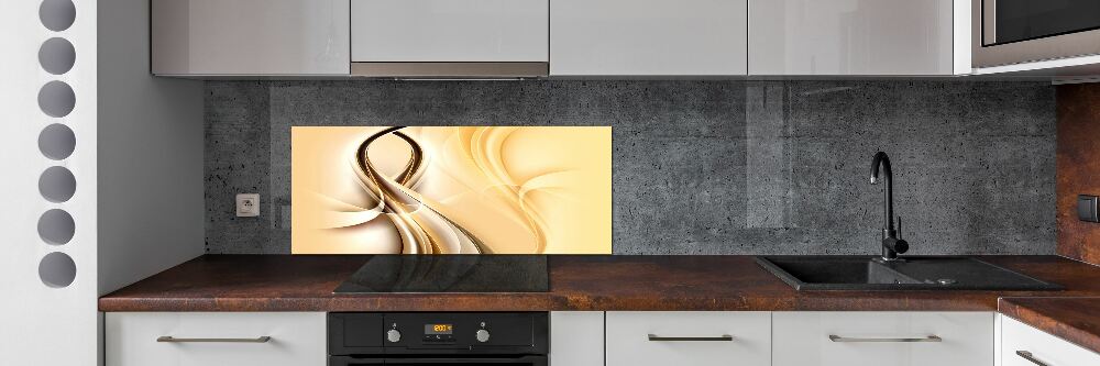 Cooker splashback Wave abstraction