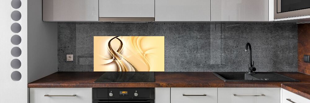 Cooker splashback Wave abstraction