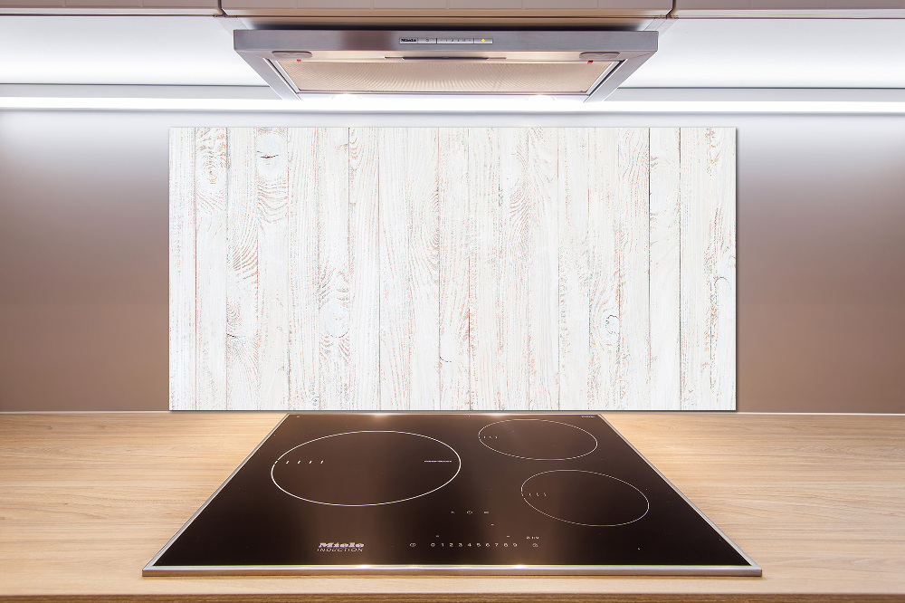 Glass splashback Wooden background