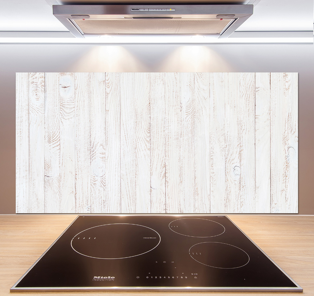 Glass splashback Wooden background